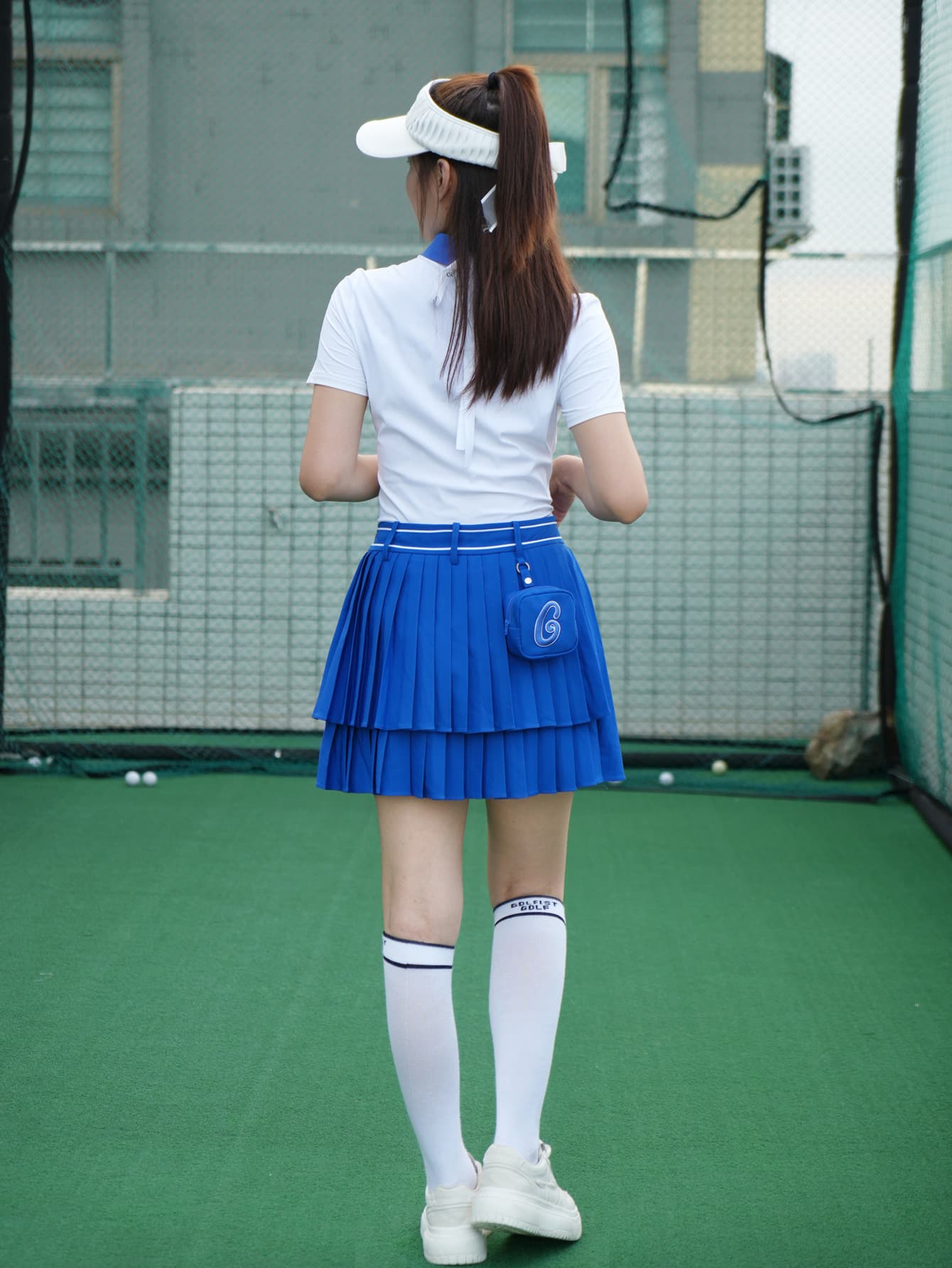 ゴルフウェア レディース プリーツスポーティスカート