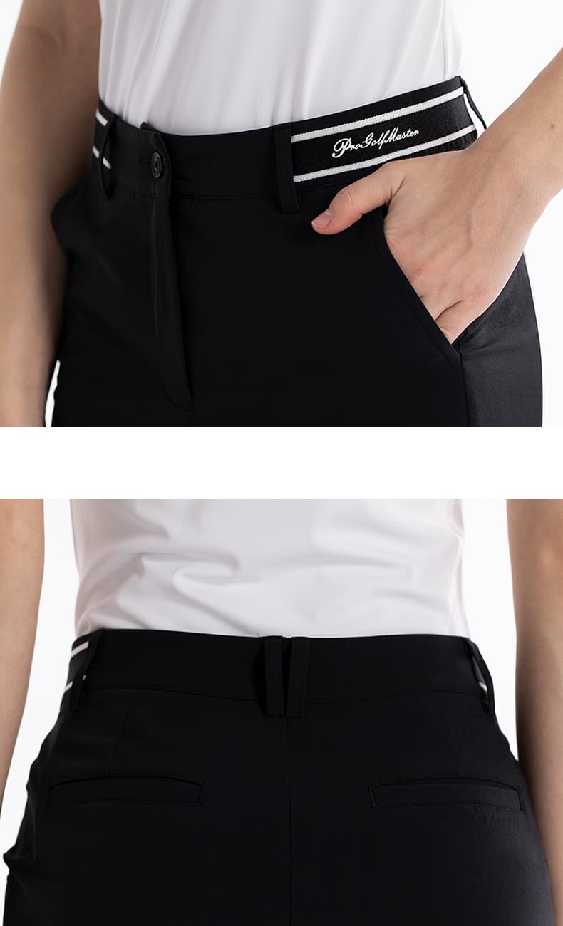 ゴルフウェア レディース すっきりシルエット ストレッチパンツ