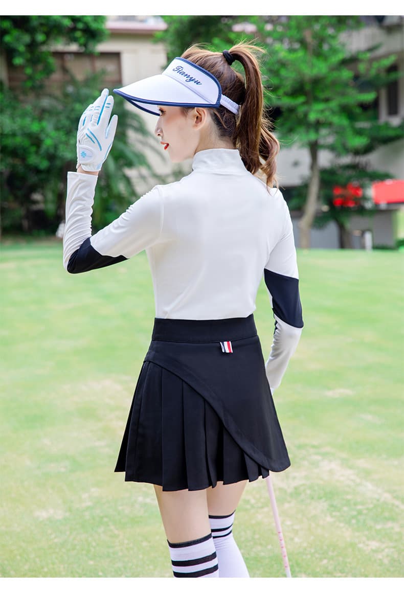 ゴルフウェア レディース プリーツ デザイン ラップスカート