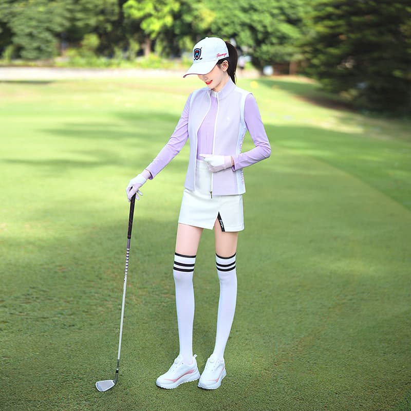 ゴルフウェア レディース ハイネック スポーティー 長袖ジャケット