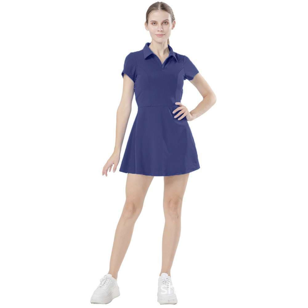 ゴルフウェア レディース すっきりシルエット スポーツワンピース