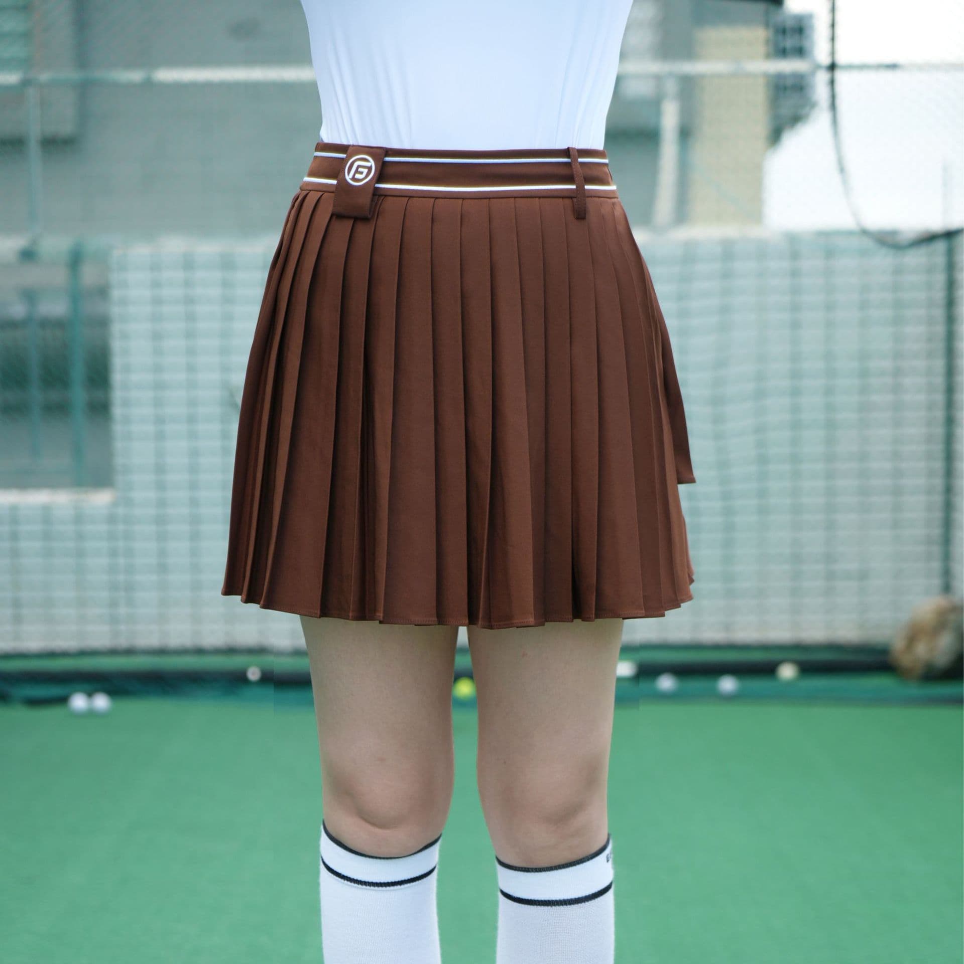 ゴルフウェア レディース プリーツスポーティスカート