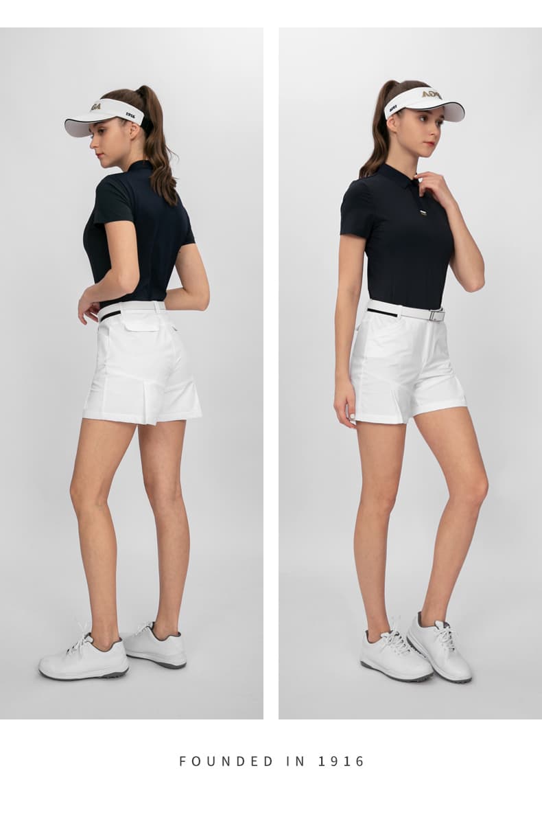 ゴルフウェア レディース すっきりシルエット ゴルフショートパンツ