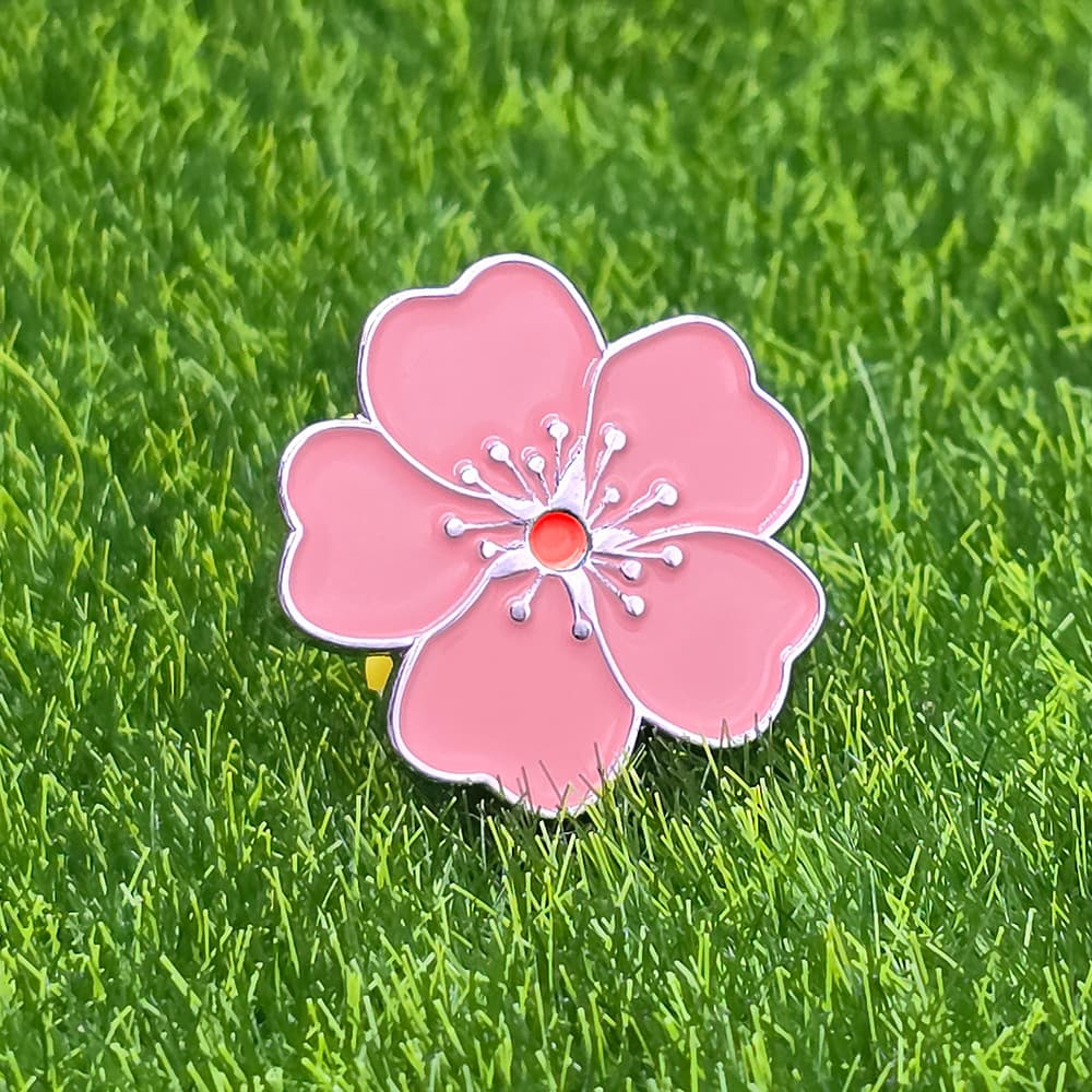 ゴルフウェア レディース 桜の花マーカー 帽子飾り