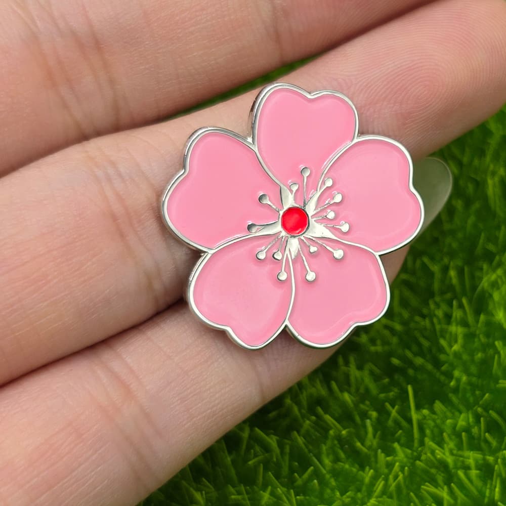 ゴルフウェア レディース 桜の花マーカー 帽子飾り