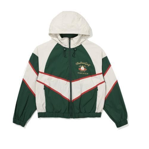 ゴルフウェア レディース レトロ調バイカラージャケット