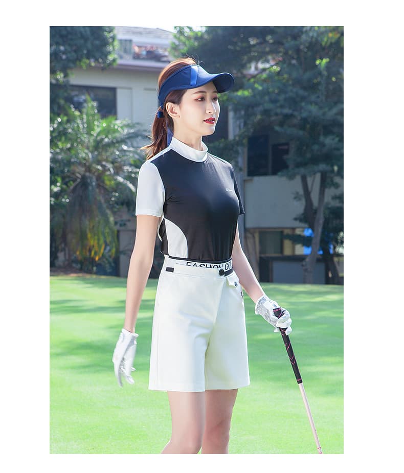 ゴルフウェア レディース シンプル美シルエットショートパンツ